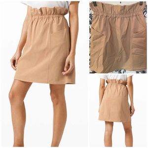 NWT LULULEMON TRIP TAKER SKIRT BCHW BEECH WOOD BROWN SIZE 4 POCKETS